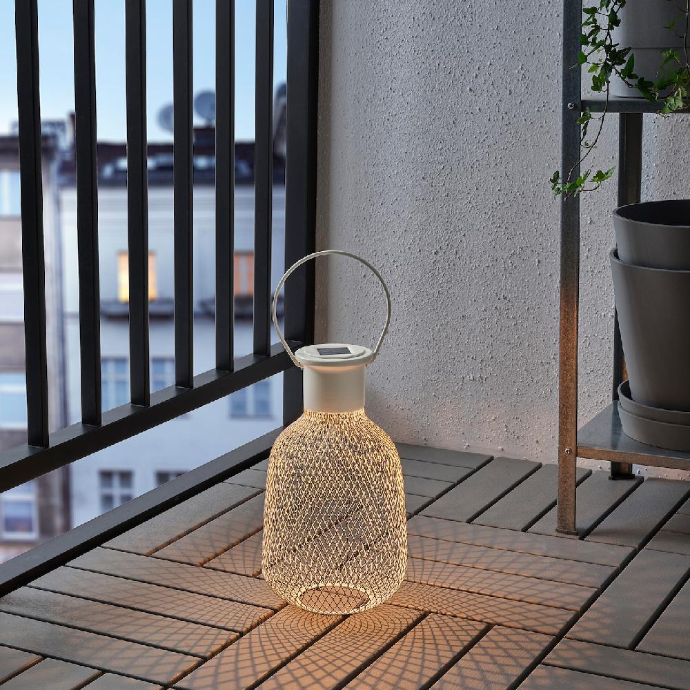IKEA SOLVINDEN Solarlaterne LED für draußen/Netz weiß 29 cm Zeitlich begrenztes Angebot