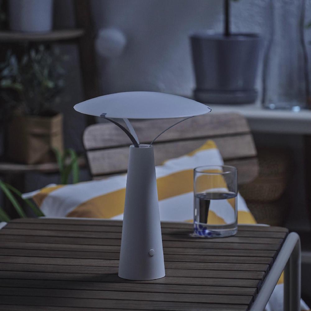 IKEA SOLVINDEN Tischleuchte batteriebetrieben/weiß 30 cm Neuheiten