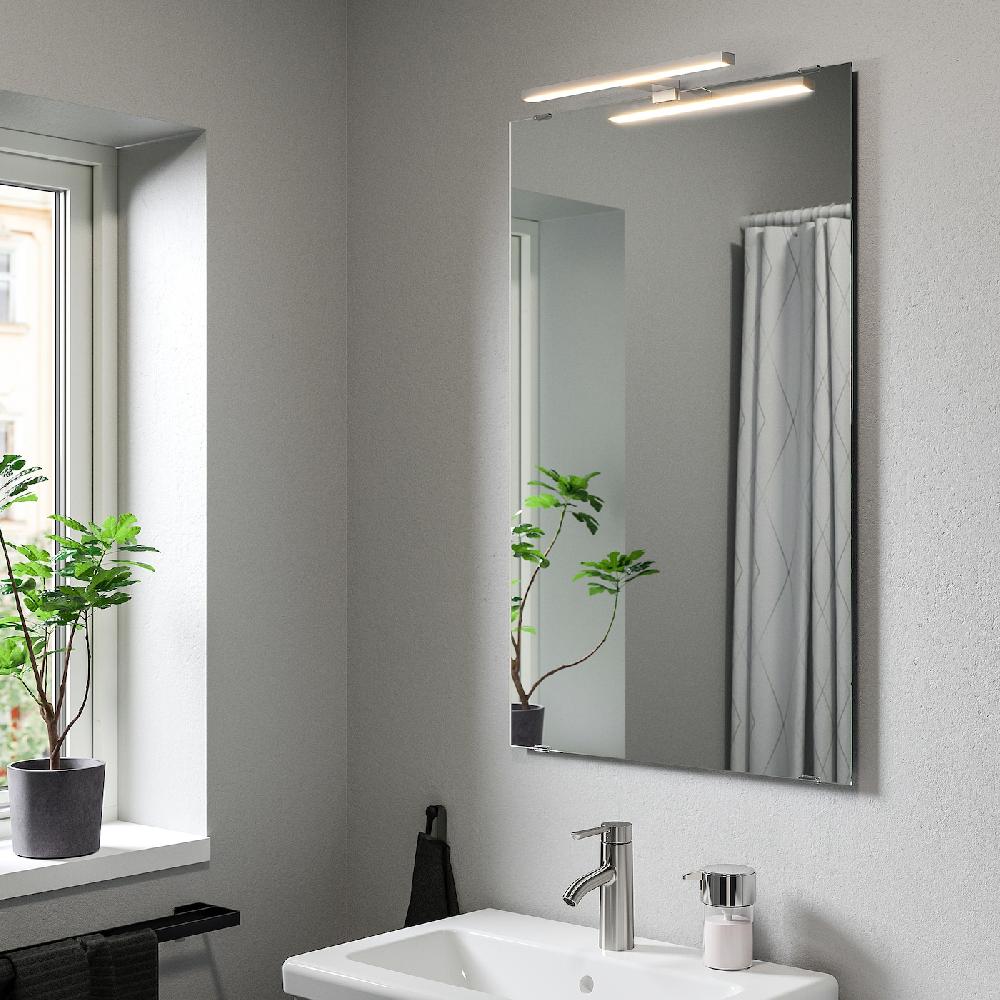 IKEA VÅTHULT Schrank-/Spiegelleuchte LED aluminiumfarben 350 mm Kauf eins, bekomm eins gratis