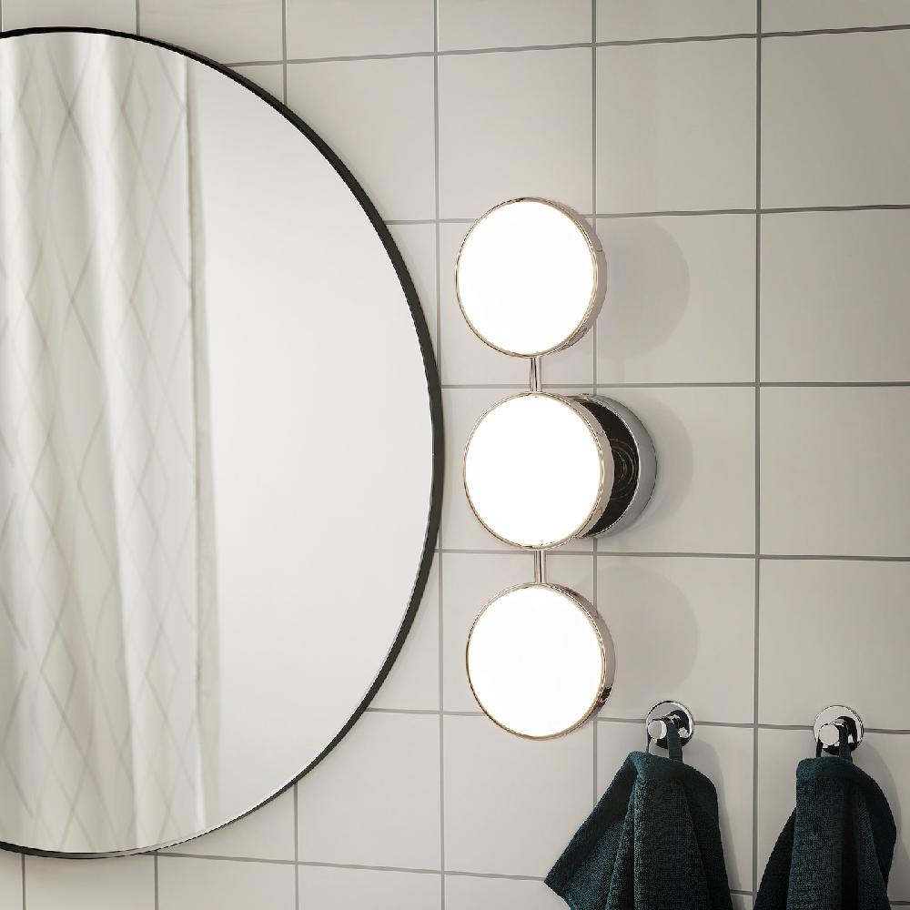 IKEA KABOMBA Wandleuchte LED dimmbar verchromt/glänzend 47x14 cm Riesige Ersparnisse