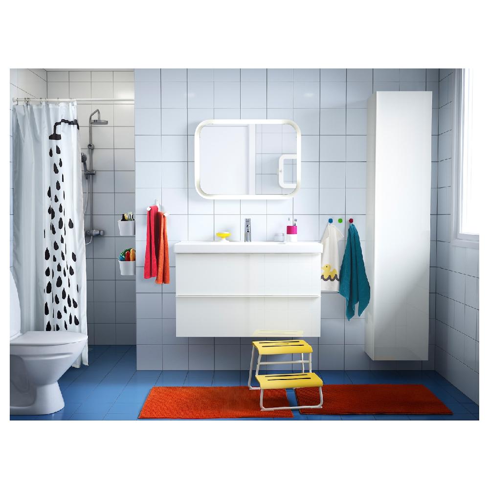 IKEA STORJORM Spiegel mit Beleuchtung weiß 80x60 cm Begrenzte Freigabe