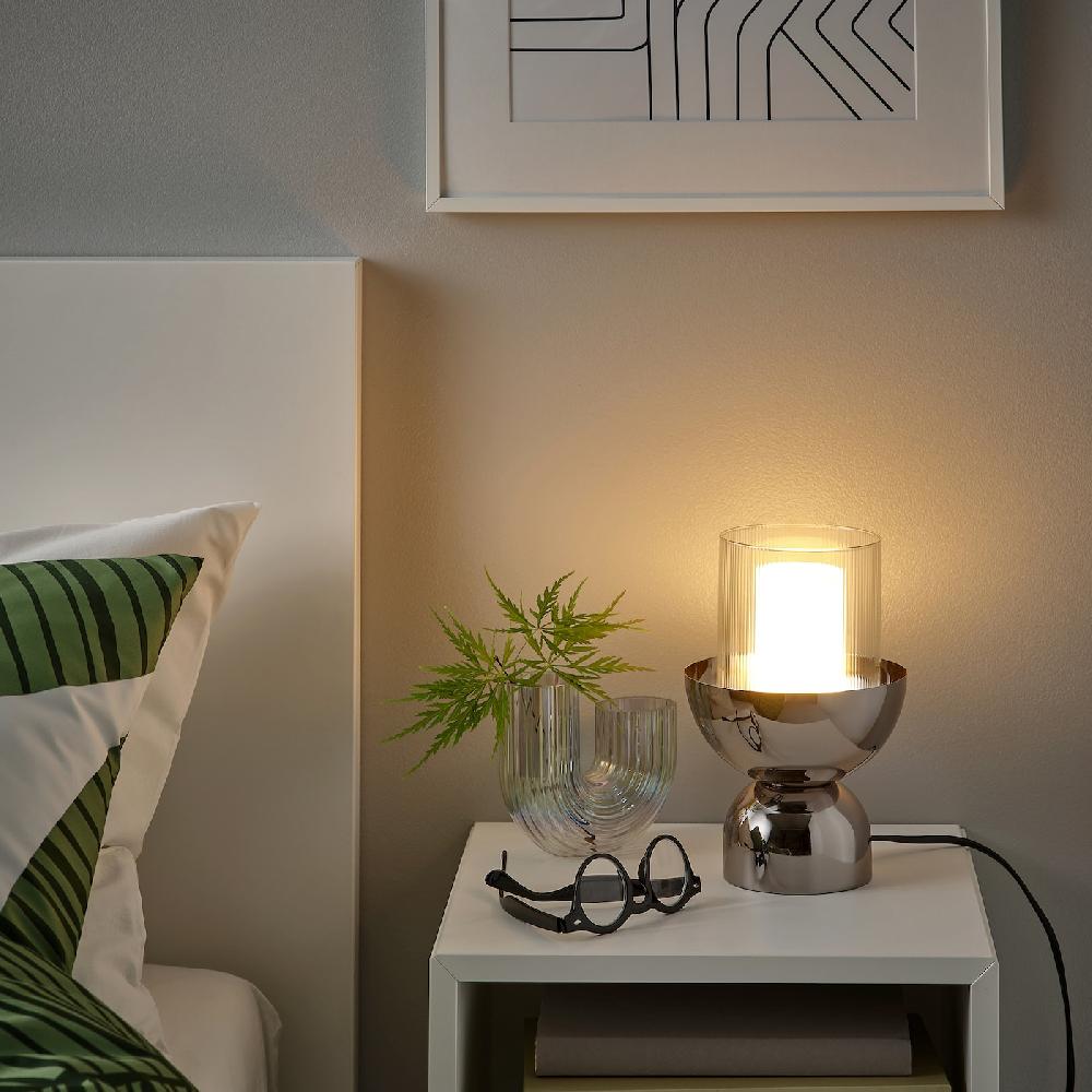 IKEA MOLNART LED-Leuchtmittel E27 150 lm Zylinder Glas/gestreift 110 mm Nur für heute