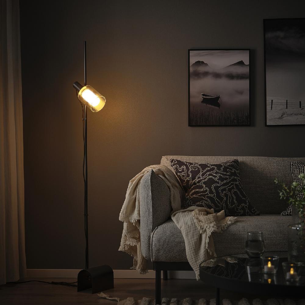 IKEA MOLNART LED-Leuchtmittel E27 150 lm Zylinder Glas/gestreift 110 mm Nur für heute