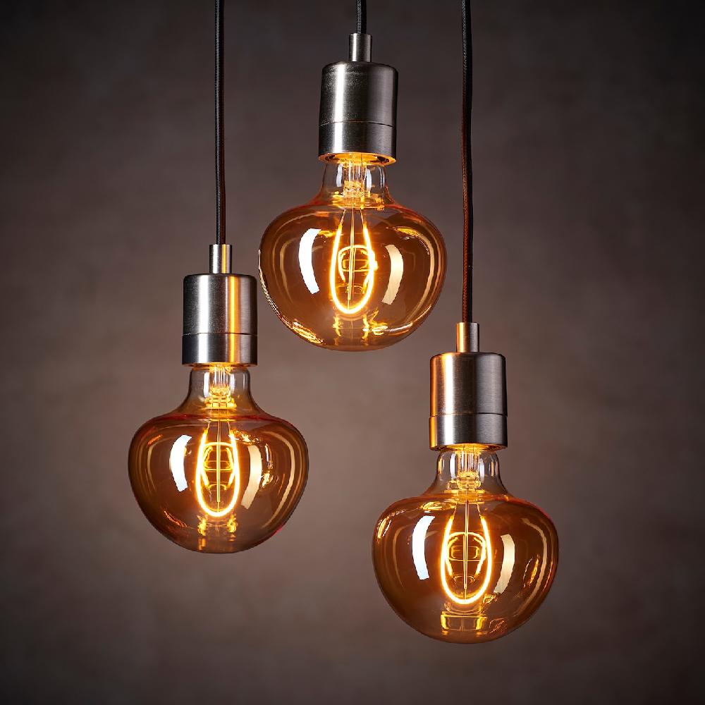 IKEA MOLNART LED-Leuchtmittel E27 150 lm Pilz Klarglas braun 120 mm Vierteljährliche Förderung