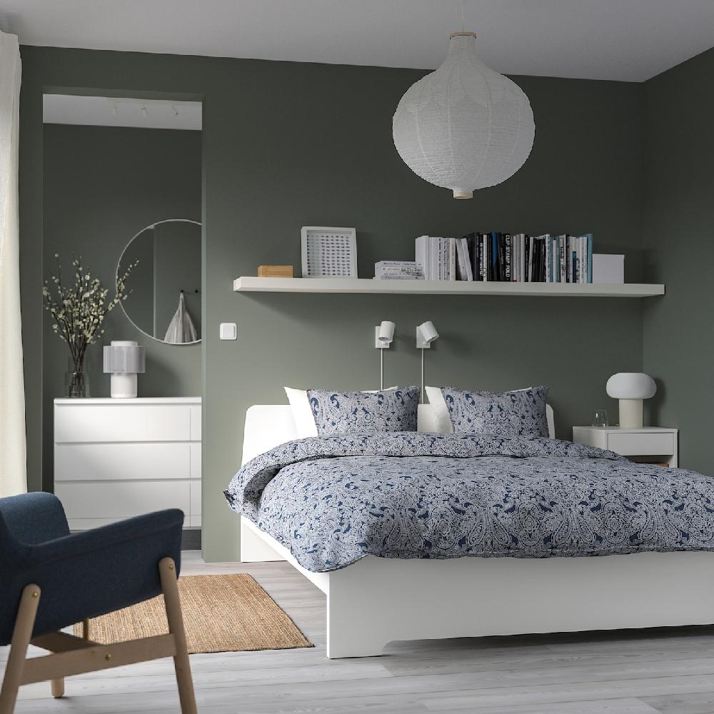 IKEA ASKVOLL Bettgestell weiß 140x200 cm zollfrei