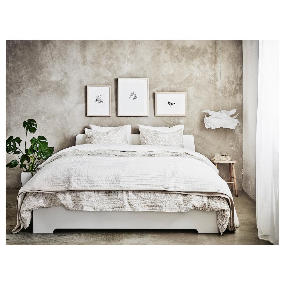 IKEA ASKVOLL Bettgestell weiß 140x200 cm zollfrei