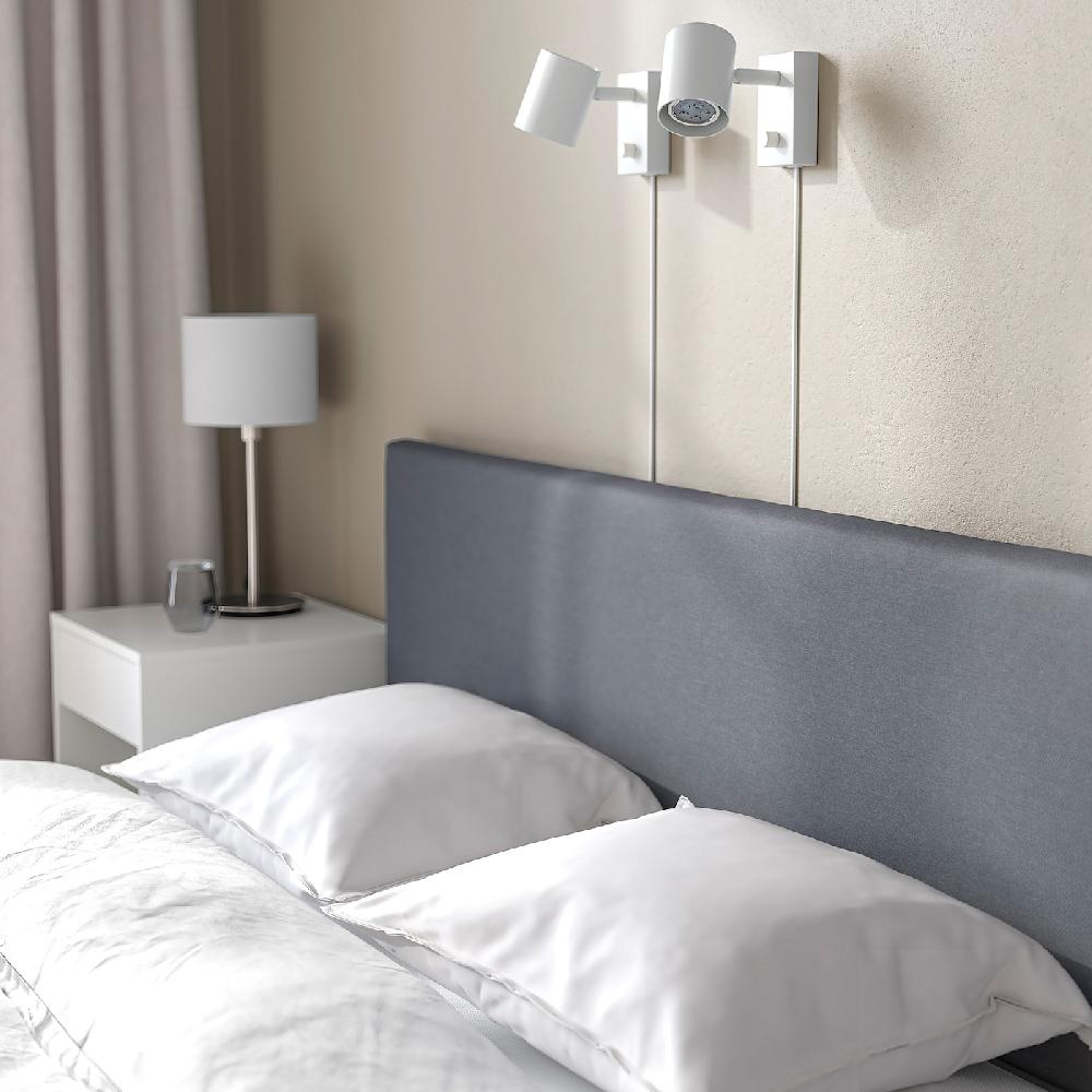 IKEA SÄBÖVIK Boxbett komplett fest/Vissle grau 140x200 cm Auslauf