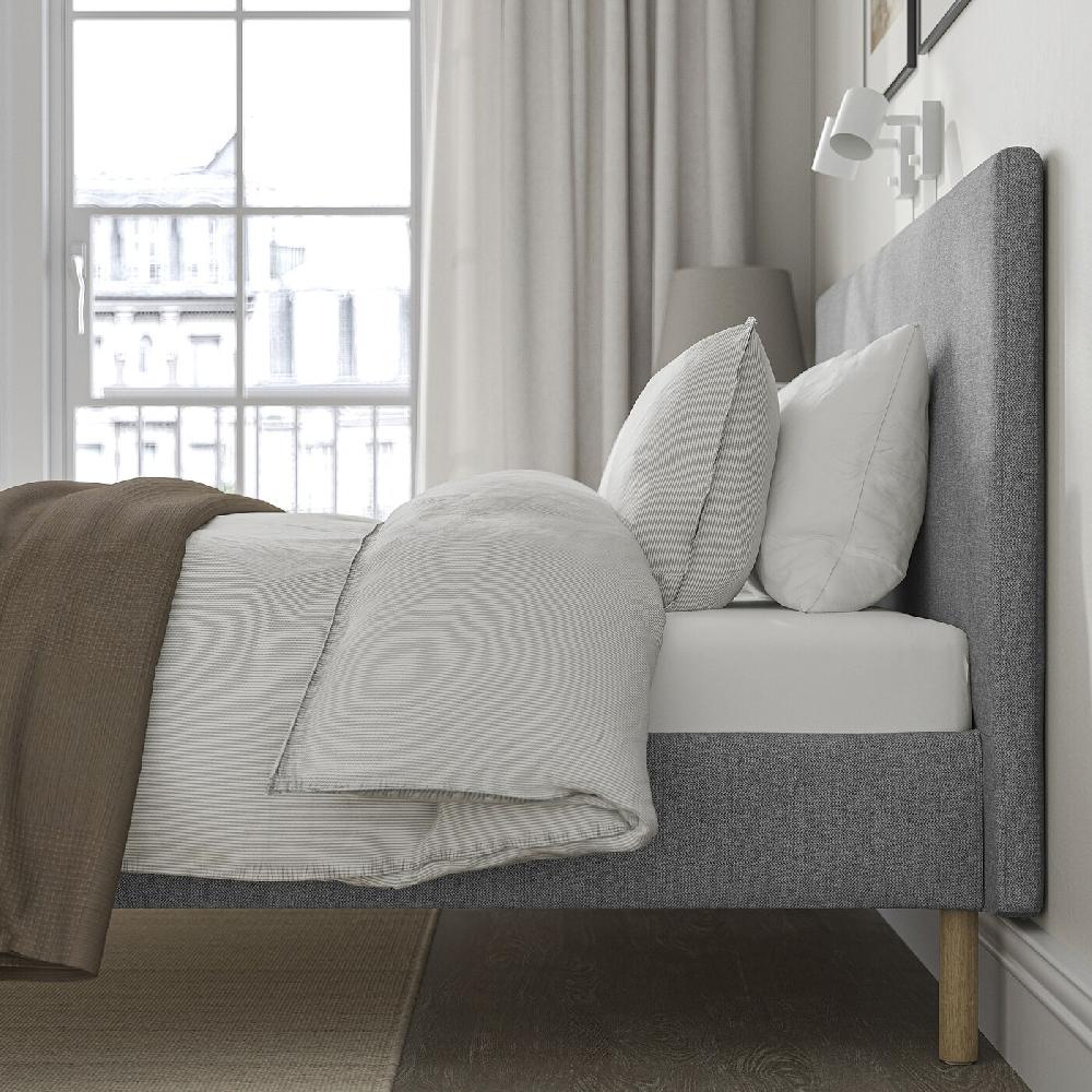 IKEA TÄRNKULLEN Bettgestell gepolstert Tibbleby beige/grau 140x200 cm Hotsell