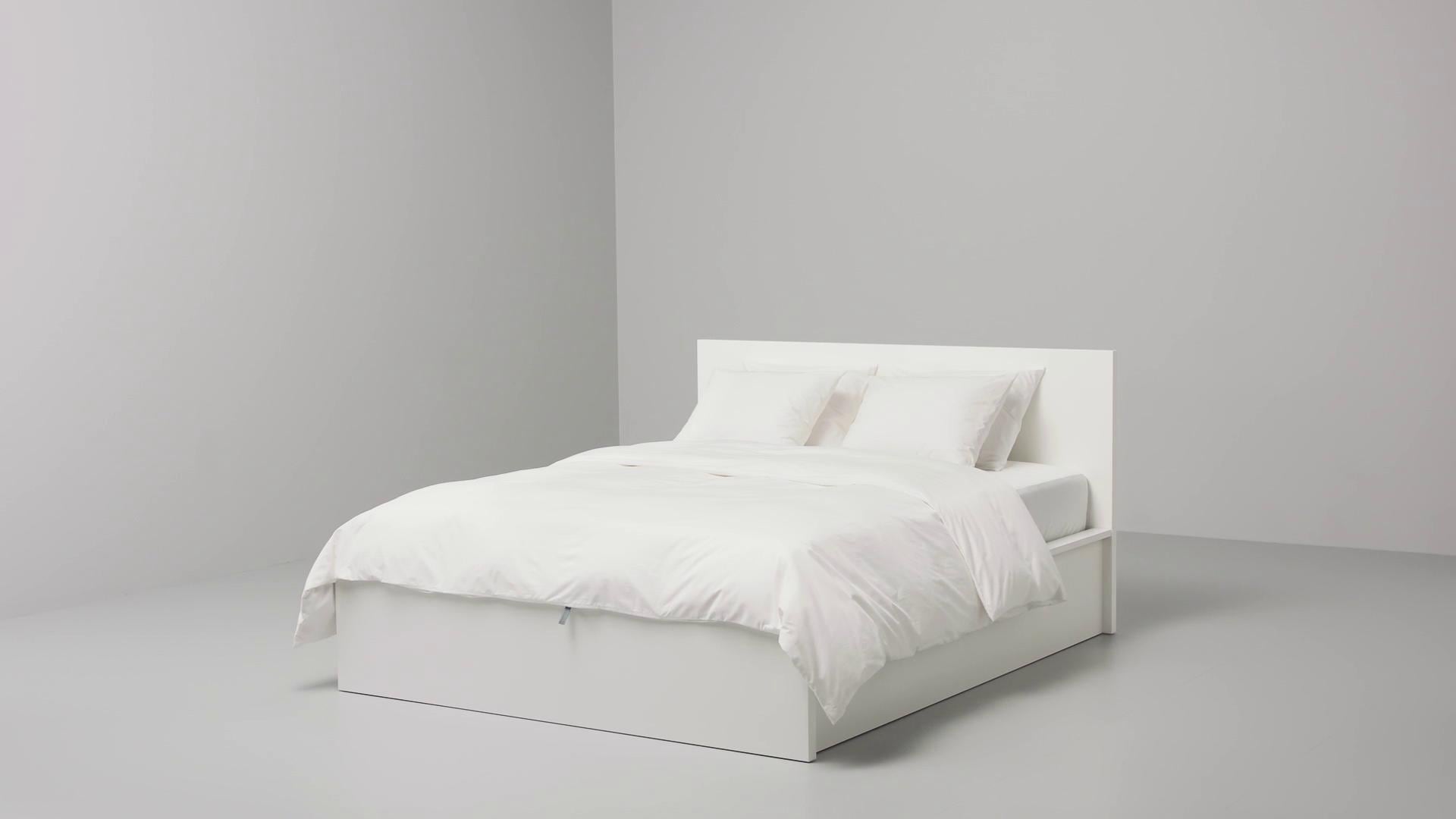 IKEA MALM Bettgestell mit Aufbewahrung weiß 140x200 cm im Angebot