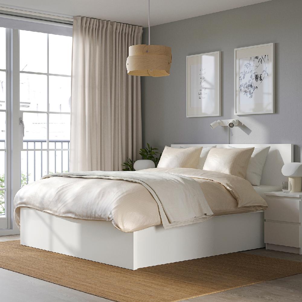 IKEA MALM Bettgestell mit Aufbewahrung weiß 140x200 cm im Angebot
