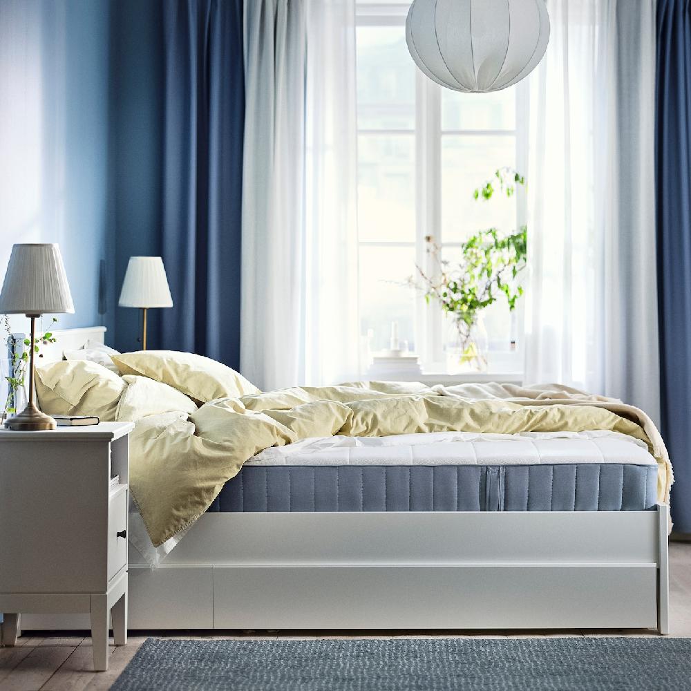 IKEA VESTERÖY Taschenfederkernmatratze mittelfest/hellblau 140x200 cm Schlussverkauf