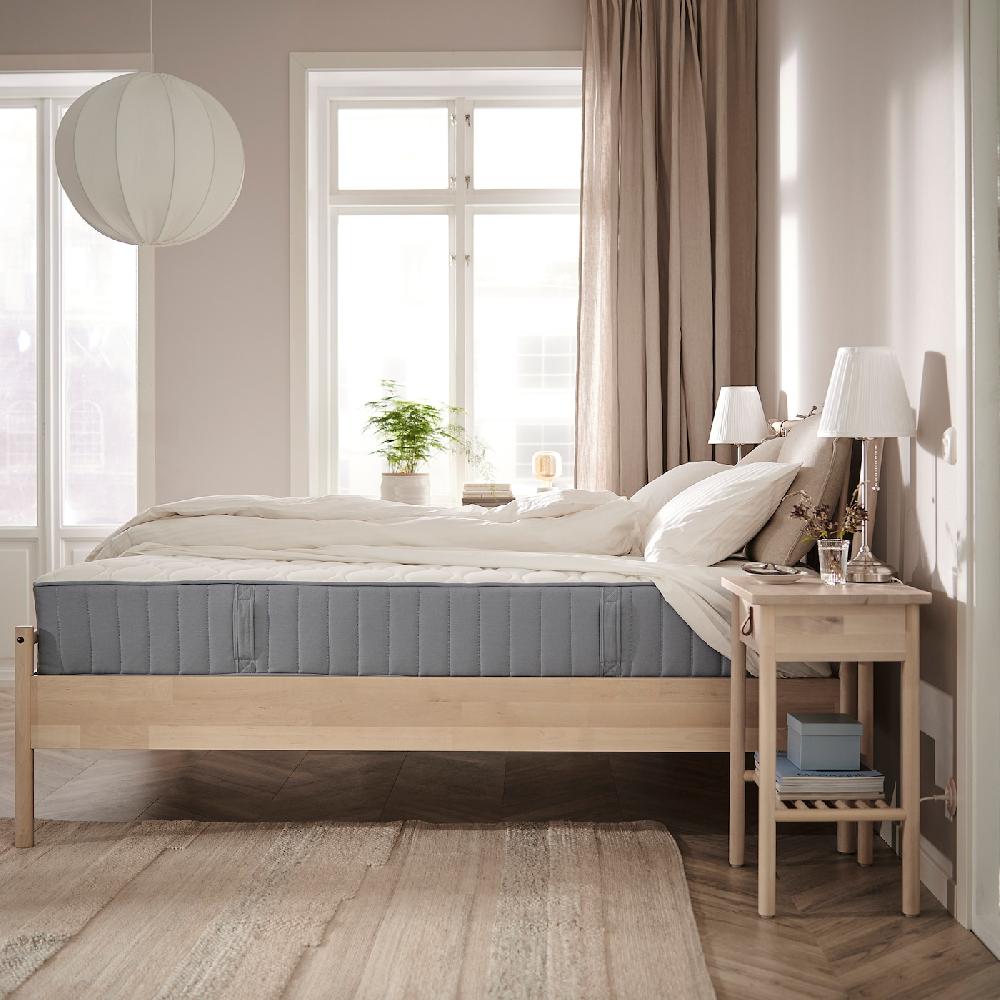 IKEA VÅGSTRANDA Taschenfederkernmatratze fest/hellblau 180x200 cm Sonderangebot