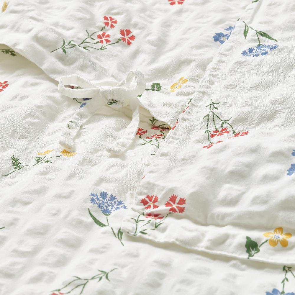 IKEA PILDVÄRGMAL Bettwäsche-Set 2-teilig weiß/Blumenmuster 140x200/80x80 cm Versandkostenfrei