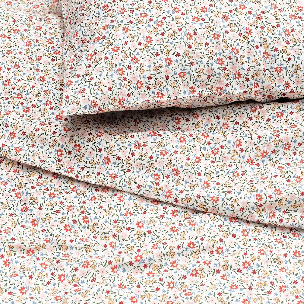 IKEA GULLNATTLJUS Bettwäsche-Set 2-teilig weiß/Blumenmuster 155x220/80x80 cm Begrenztes Angebot