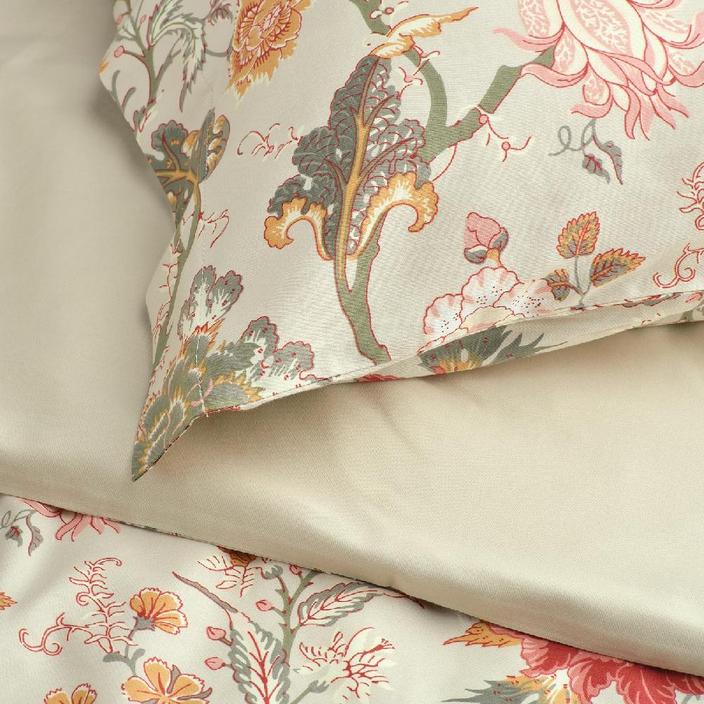 IKEA NÄSSELKLOCKA Bettwäsche-Set 2-teilig helles Graubeige/bunt 140x200/80x80 cm Exklusivangebot