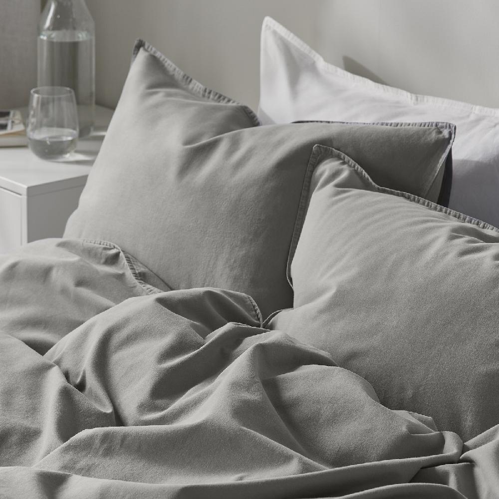 IKEA ÄNGSLILJA Bettwäsche-Set 2-teilig grau 140x200/80x80 cm Weihnachtsangebot