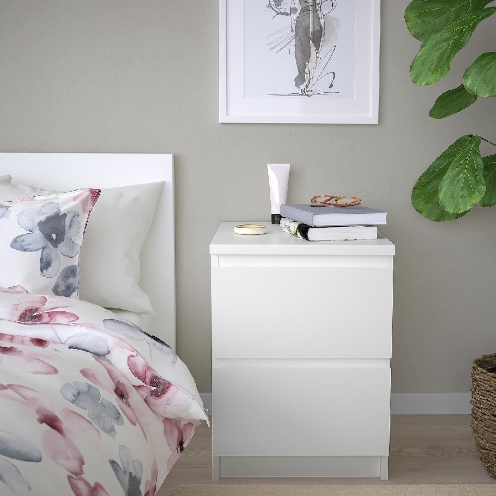 IKEA MALM Kommode mit 2 Schubladen weiß 40x55 cm Muttertagsangebot