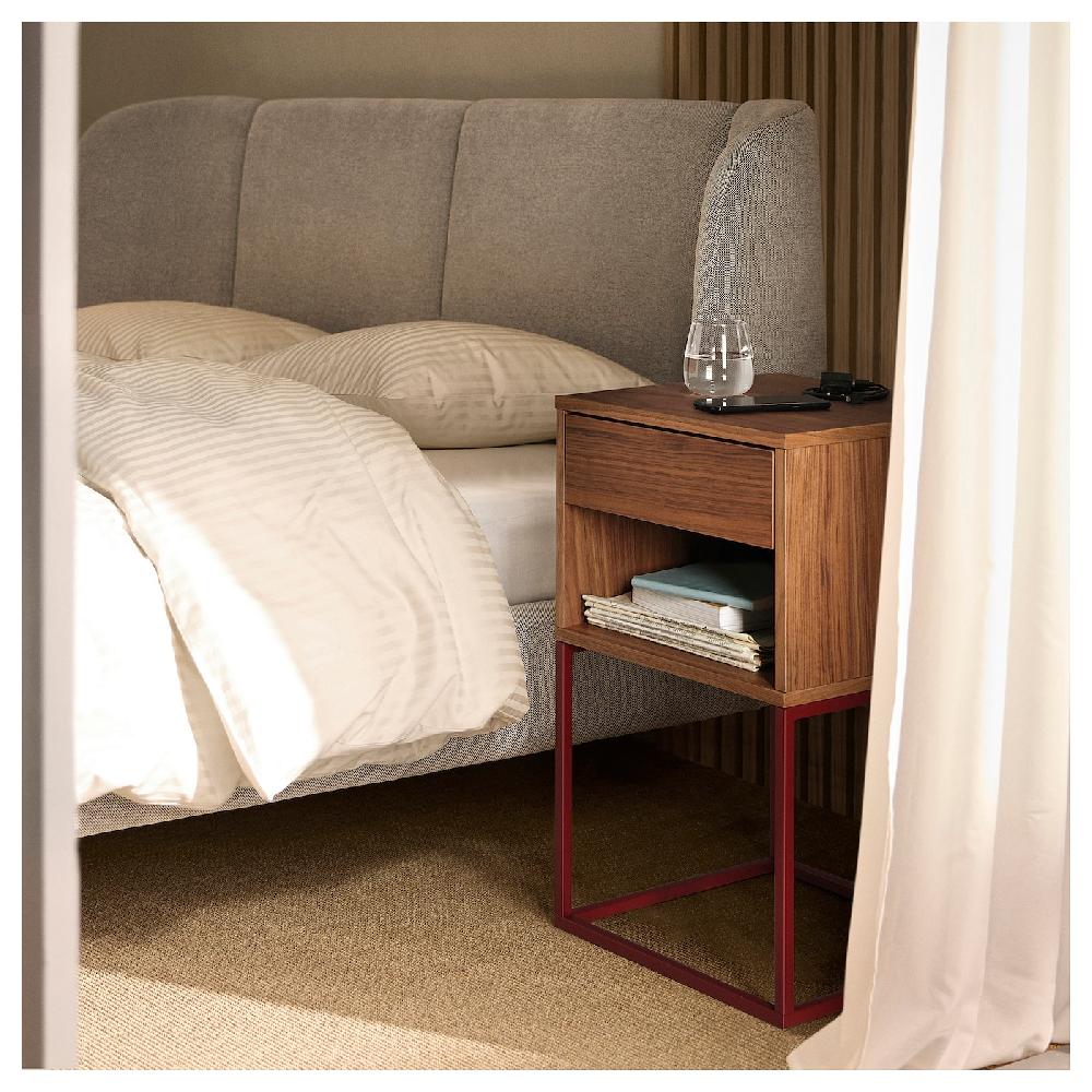 IKEA VIKHAMMER Ablagetisch Nussbaumfurnier 40x39 cm Valentinstagsangebot