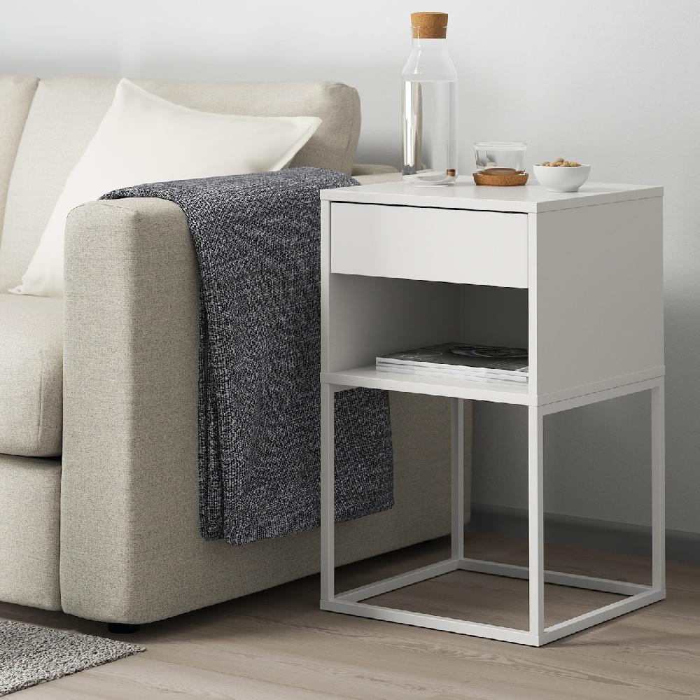 IKEA VIKHAMMER Ablagetisch weiß 40x39 cm Top Angebot