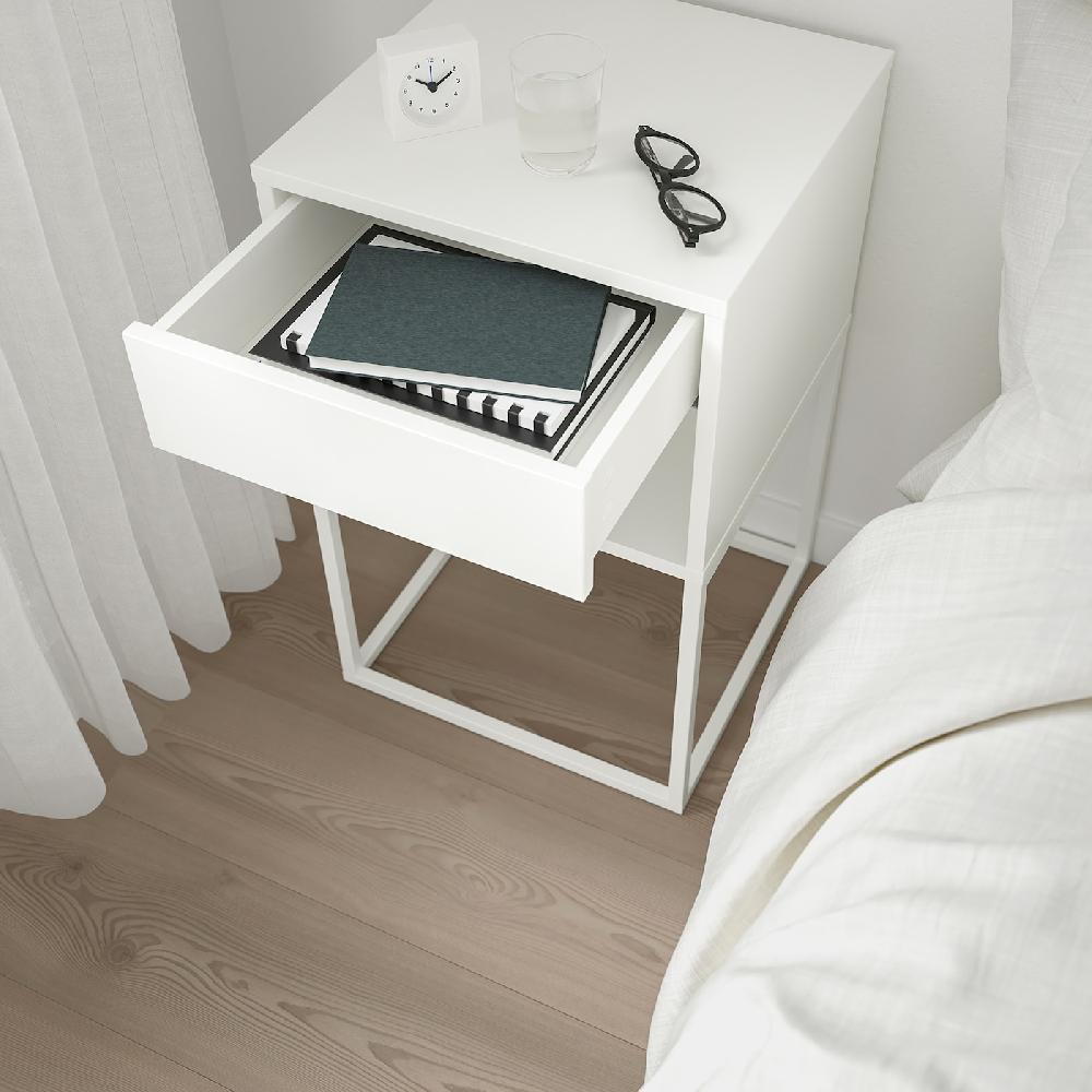 IKEA VIKHAMMER Ablagetisch weiß 40x39 cm Top Angebot