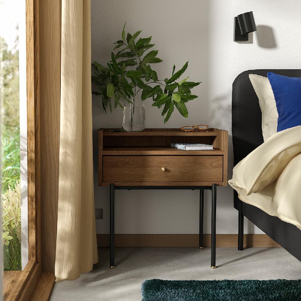 IKEA RÅDMANSÖ Ablagetisch braun Nussbaumnachbildung 54x38x58 cm Online Outlet