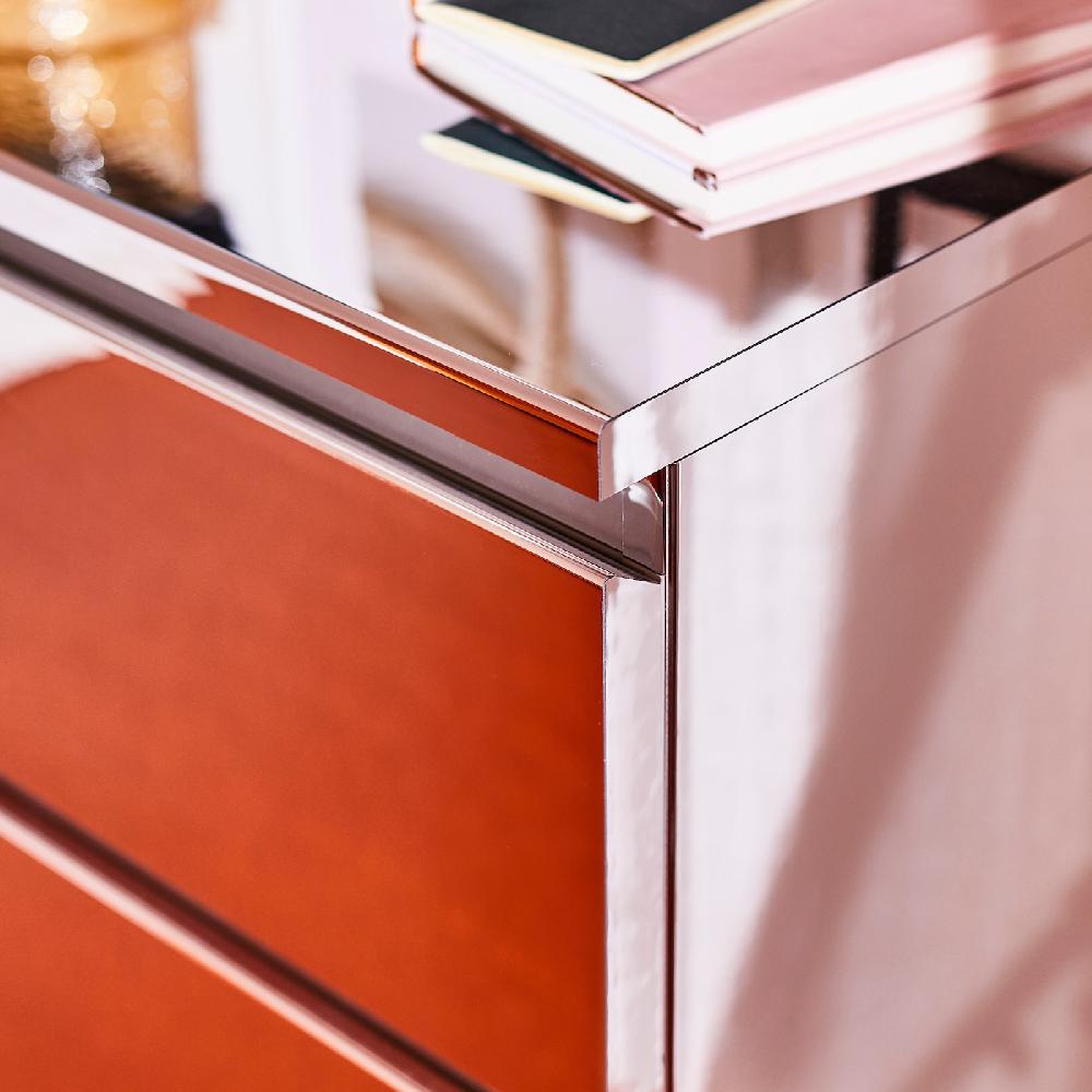 IKEA MALM Kommode mit 2 Schubladen Spiegeleffekt 40x55 cm Große Rabatte
