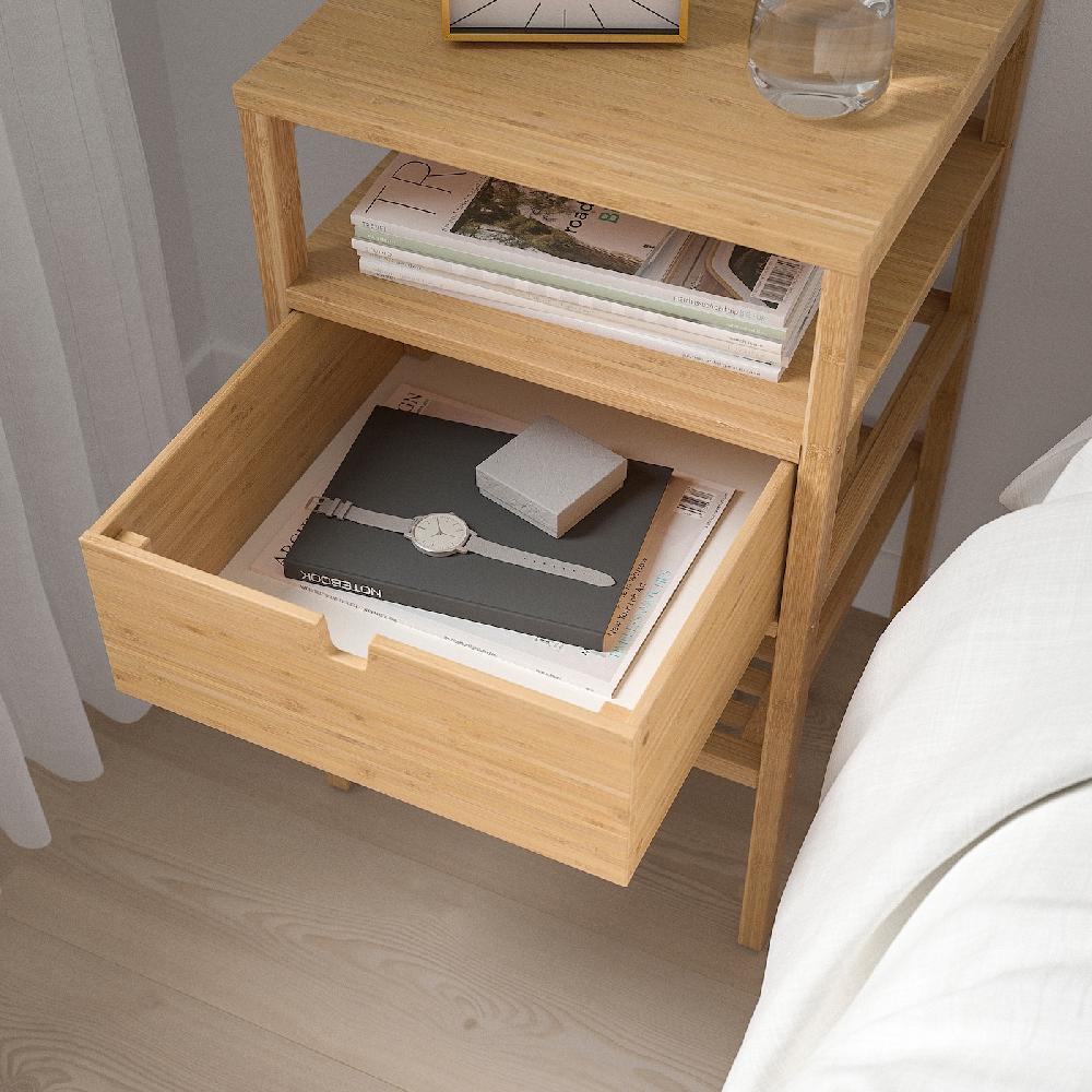 IKEA NORDKISA Ablagetisch Bambus 40x40 cm Riesige Ersparnisse
