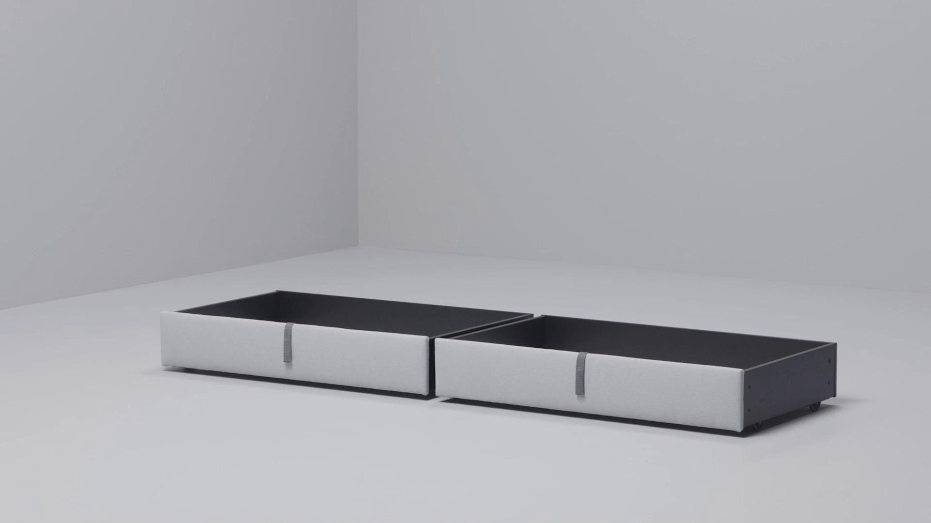 IKEA GLADSTAD Bettkasten gepolstert Kabusa hellgrau 200 cm Meist gekauft