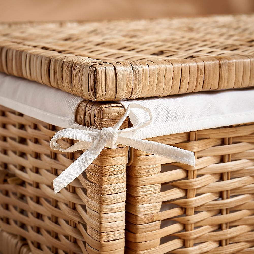 IKEA TOLKNING Korb Handarbeit Rattan 50x43x19 cm Fabrik Onlineshop