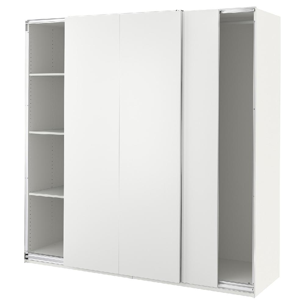 IKEA PAX / HASVIK Kleiderschrank weiß/weiß 200x66x201 cm
