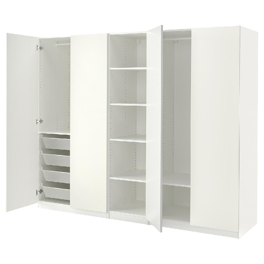 IKEA PAX / FORSAND Kleiderschrank weiß/weiß 250x60x201 cm