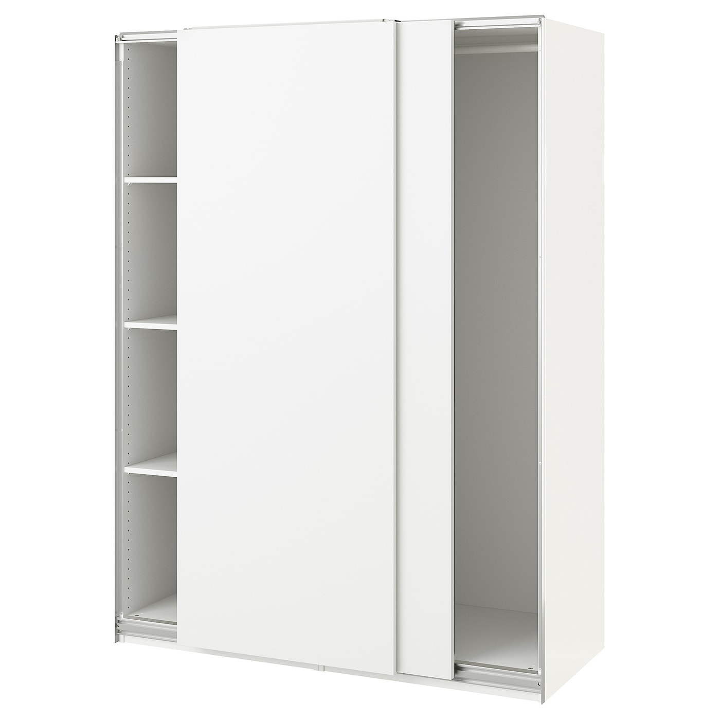 IKEA PAX / HASVIK Kleiderschrank weiß/weiß 150x66x201 cm