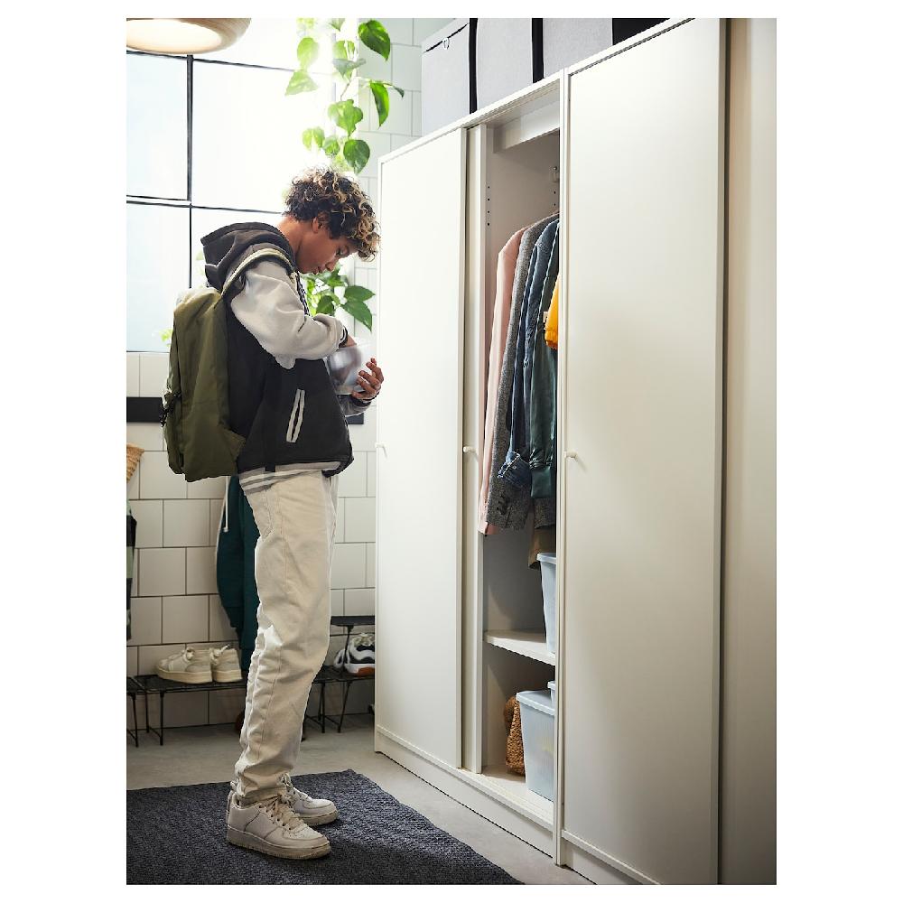 IKEA KLEPPSTAD Kleiderschrank mit Schiebetüren weiß 117x176 cm Letzter Tag