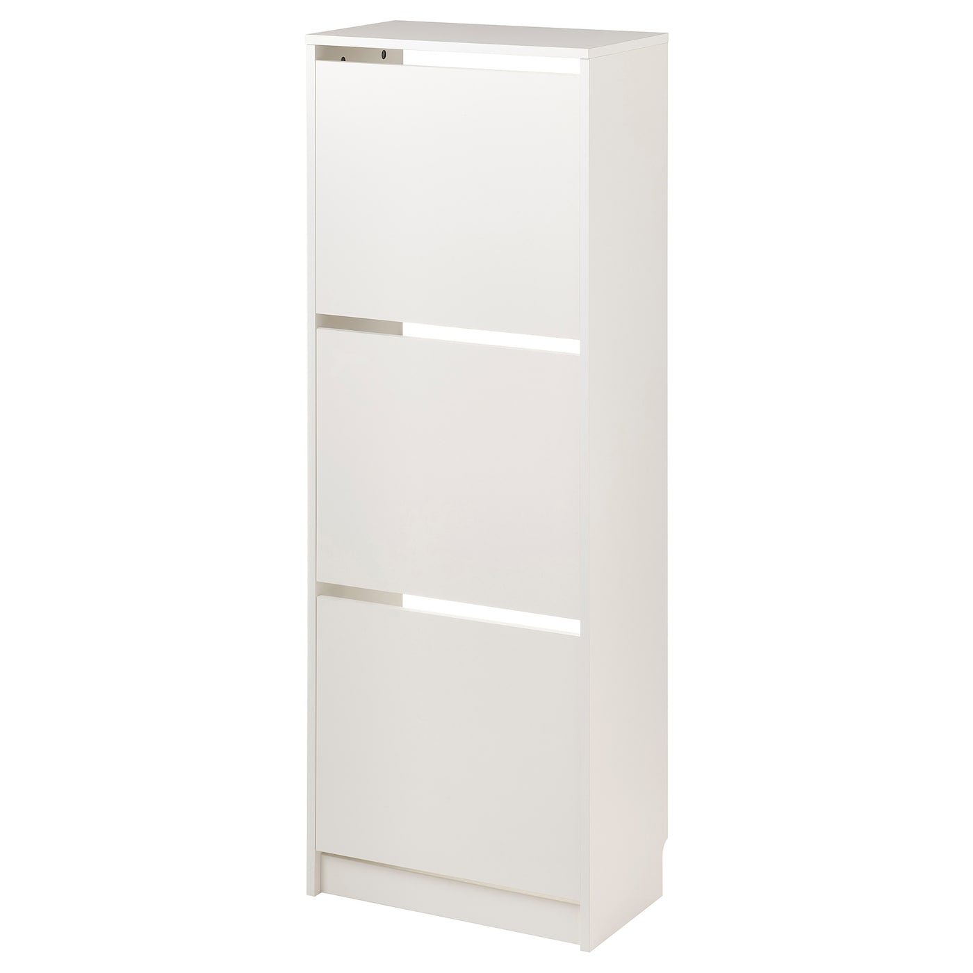 IKEA BISSA Schuhschrank 3 Fächer weiß 49x28x135 cm