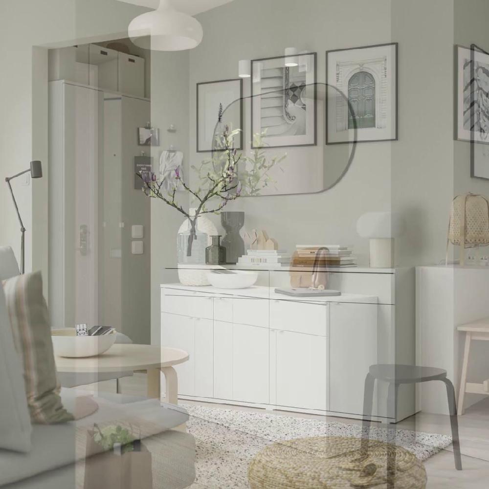 IKEA VIHALS Sideboard weiß 140x37x75 cm 50% Rabatt mit kostenlosem Versand