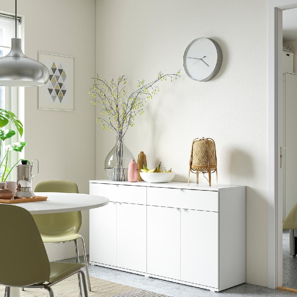 IKEA VIHALS Sideboard weiß 140x37x75 cm 50% Rabatt mit kostenlosem Versand