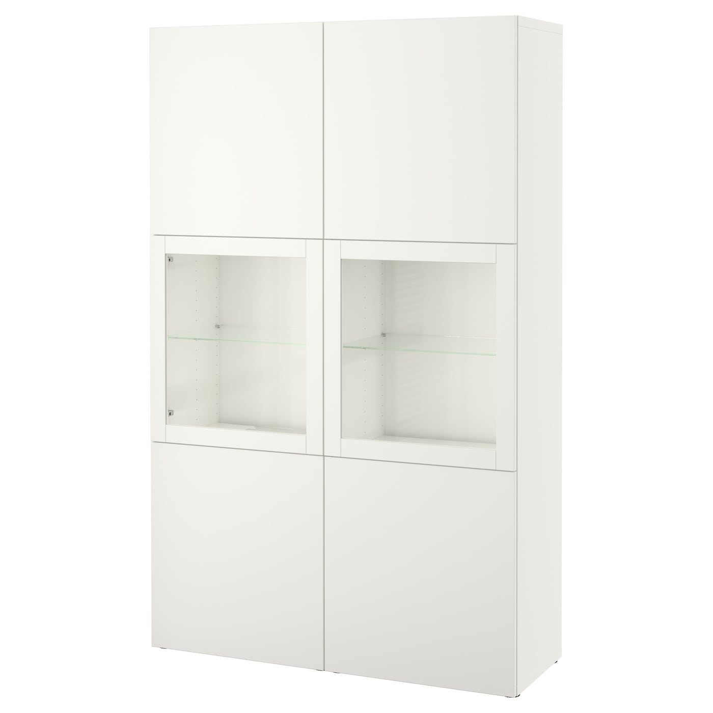 IKEA BESTÅ Vitrine weiß Lappviken/Sindvik Klarglas weiß 120x42x193 cm