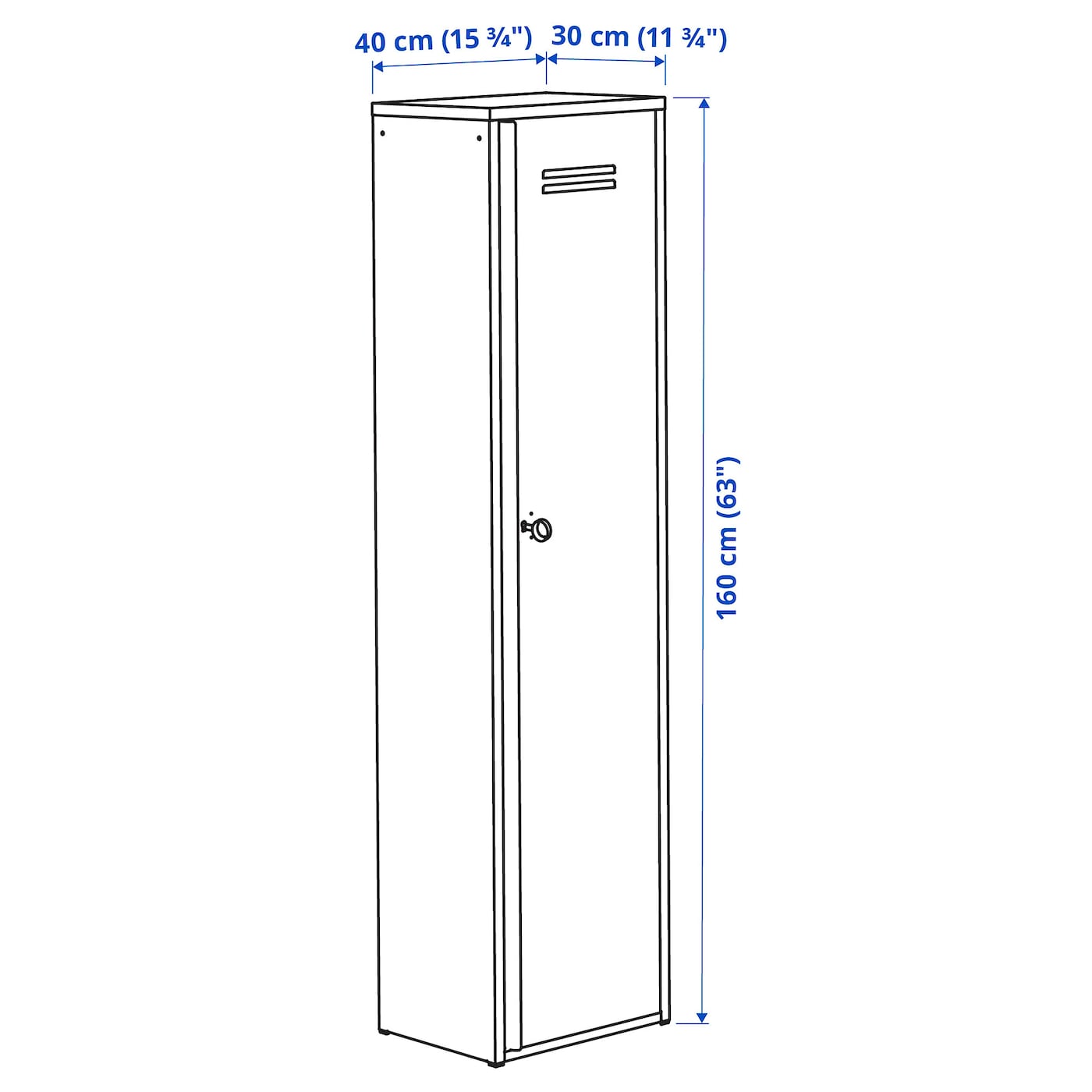 IKEA IVAR Schrank mit Tür weiß 40x160 cm Outlet