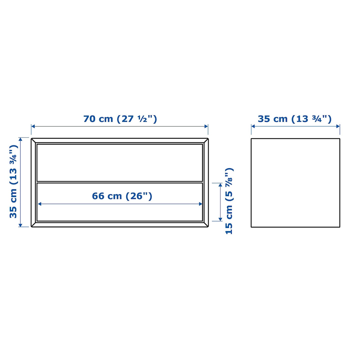 IKEA EKET Schrank mit 2 Schubladen weiß 70x35x35 cm Hotsell