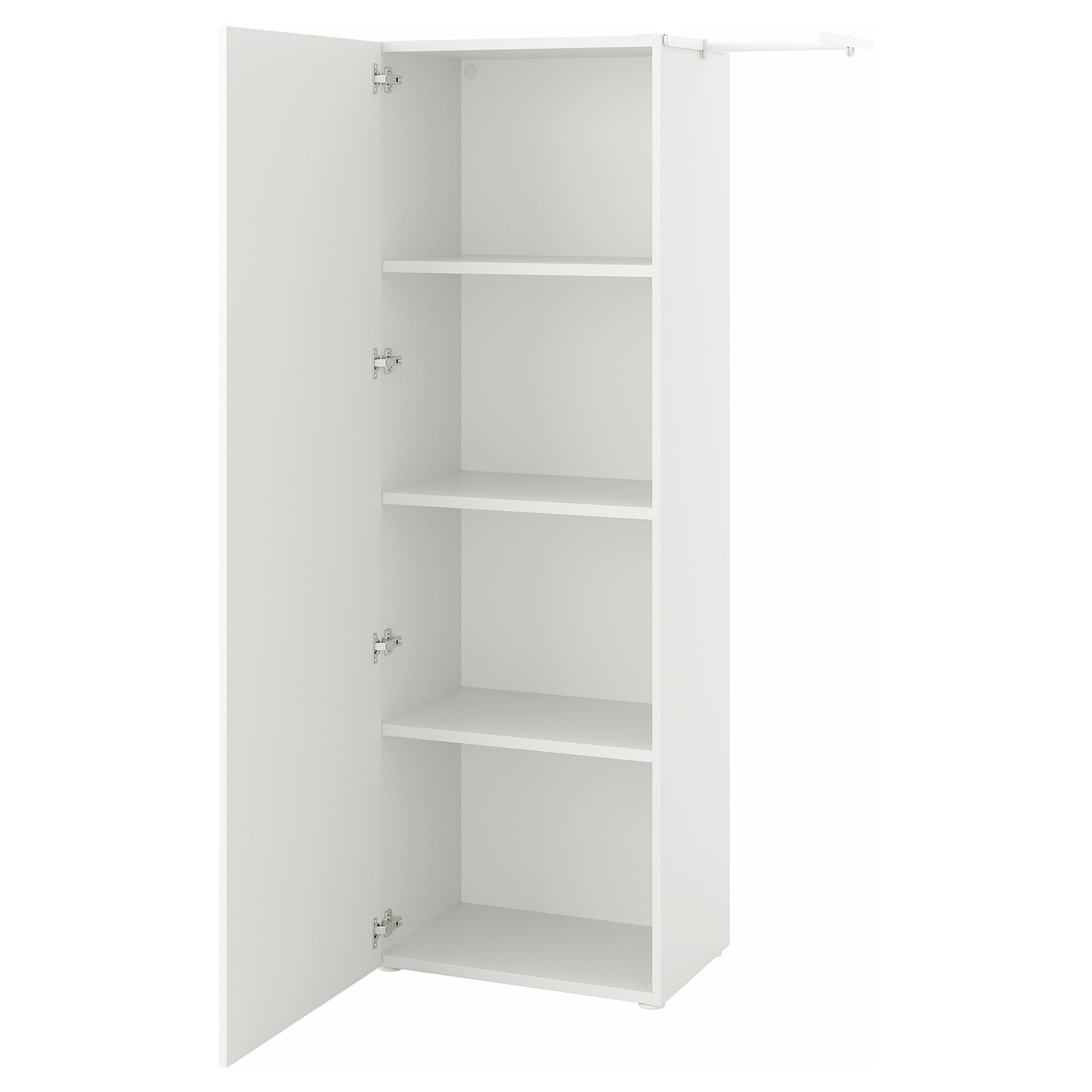 IKEA PLATSA Kleiderschrank mit Tür weiß/Fonnes weiß 90-107x42x181 cm