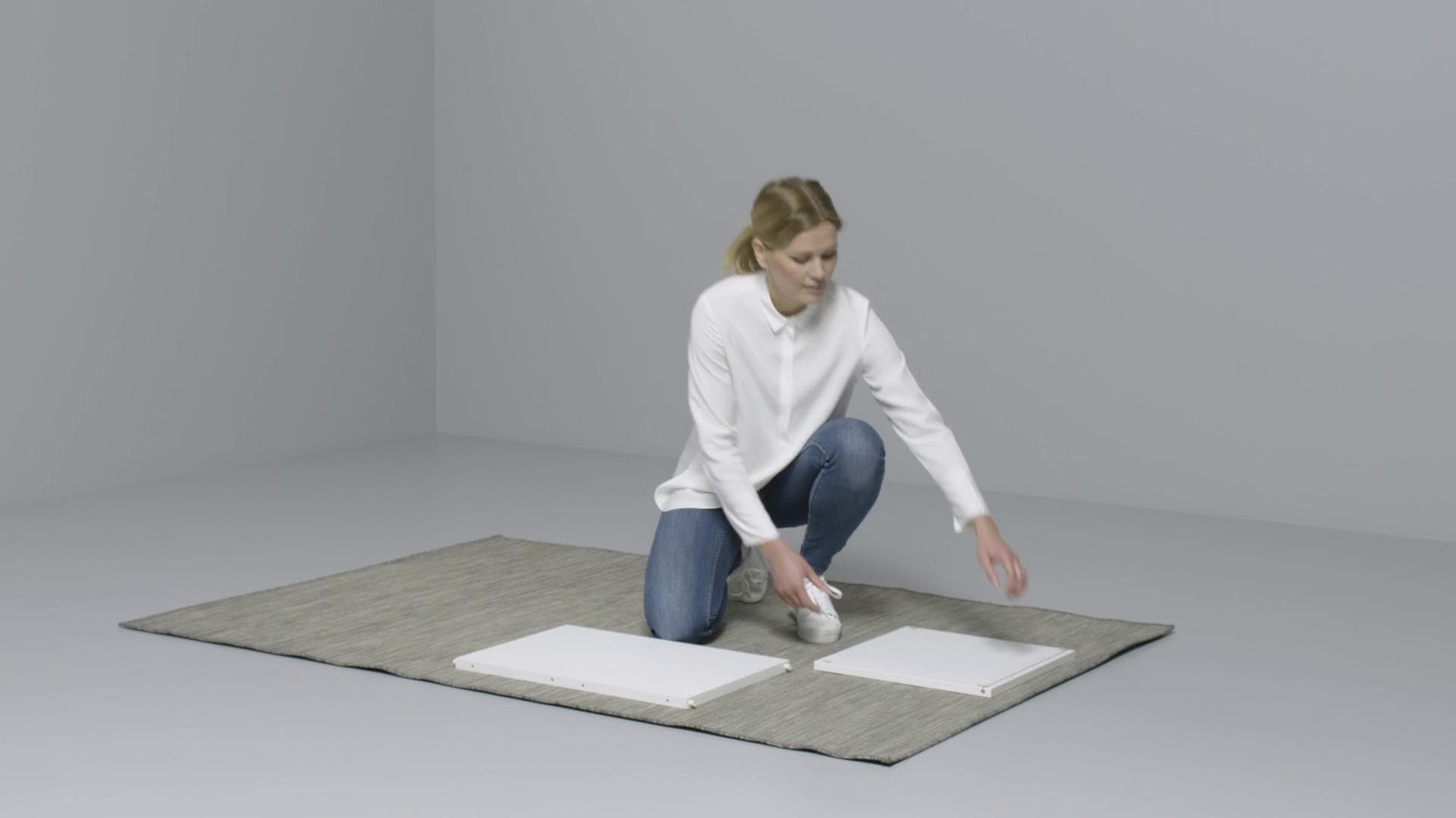 IKEA PLATSA Kleiderschrank mit Tür weiß/Fonnes weiß 90-107x42x181 cm Schlussverkauf