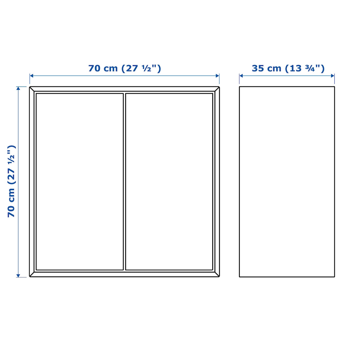 IKEA EKET Schrank mit 2 Türen + 1 Boden weiß 70x35x70 cm Blitzverkäufe