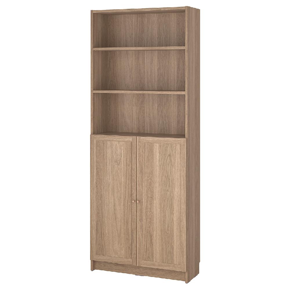 IKEA BILLY / OXBERG Bücherregal mit Türen Eichenachbildung 80x30x202 cm