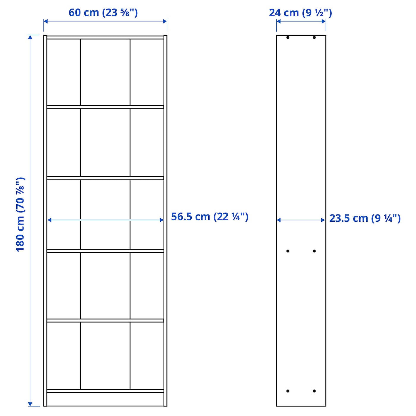 IKEA GERSBY Bücherregal weiß 60x180 cm Flash Sale