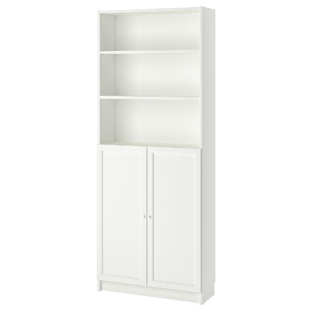 IKEA BILLY / OXBERG Bücherregal mit Türen weiß 80x30x202 cm