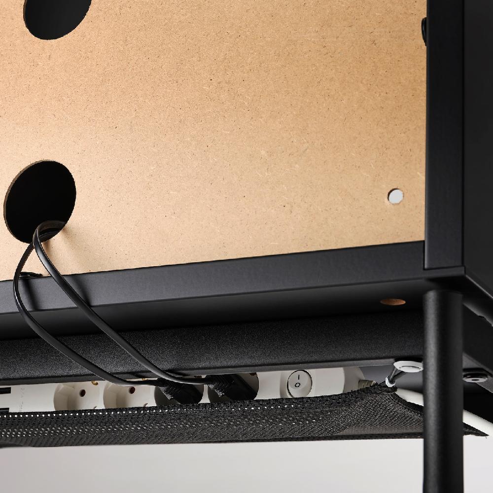 IKEA BOASTAD TV-Bank schwarz/Eichenfurnier 181x42x45 cm Vatertagsangebot