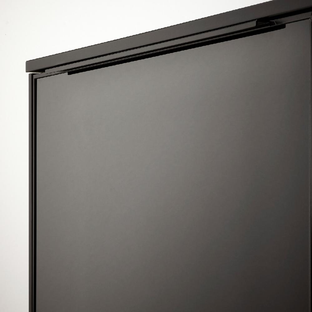 IKEA RANNÄS TV-Bank mit Türen schwarz/schwarz Glas 178x42 cm Valentinstagsangebot