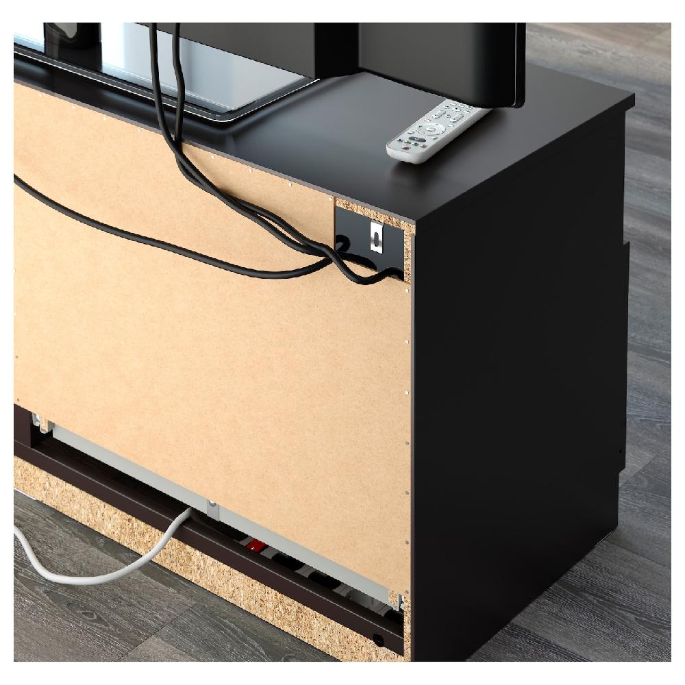 IKEA BRIMNES TV-Komb. mit Vitrinentüren schwarz 320x41x190 cm Lagerräumung