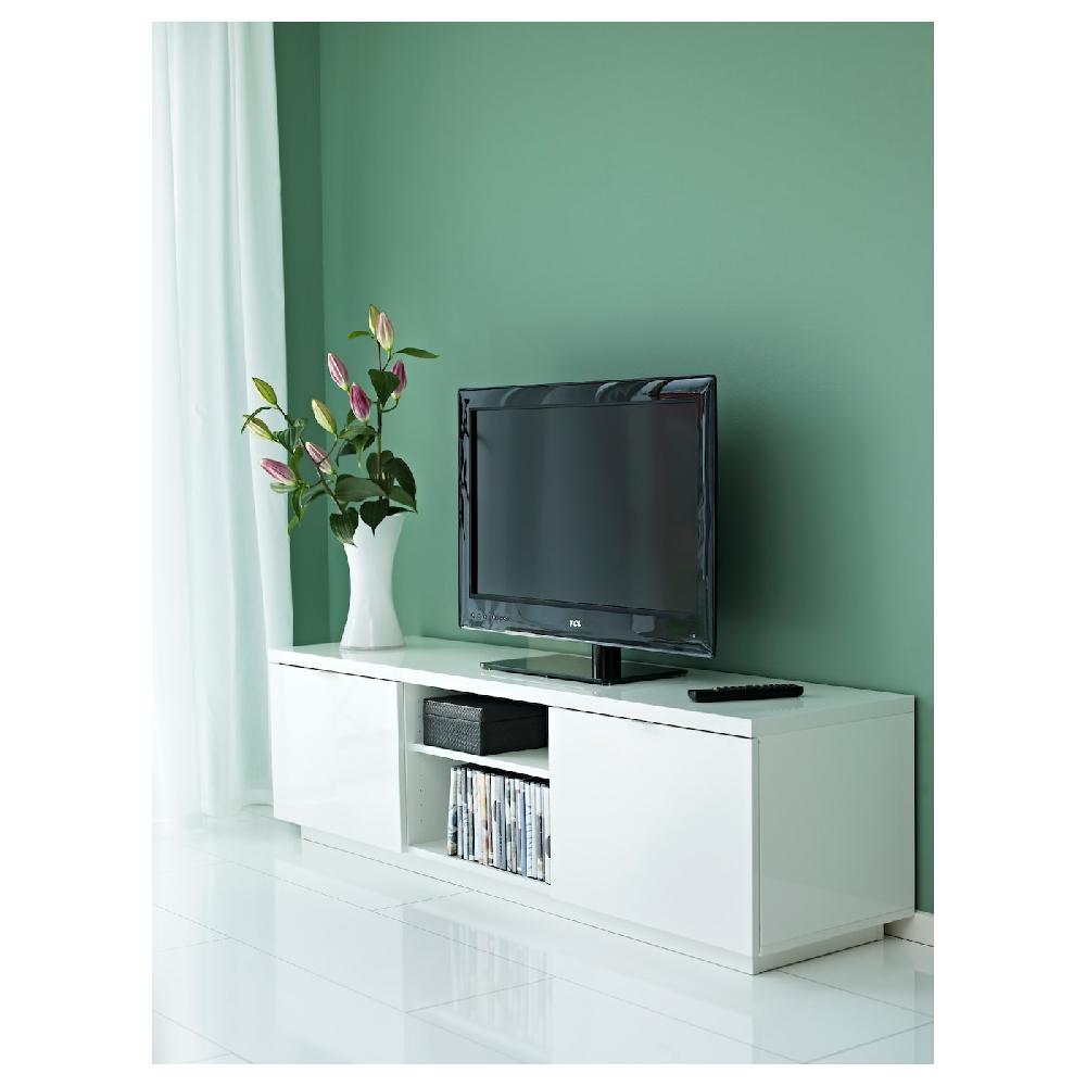 IKEA BYÅS TV-Bank Hochglanz weiß 160x42x45 cm Top Angebot