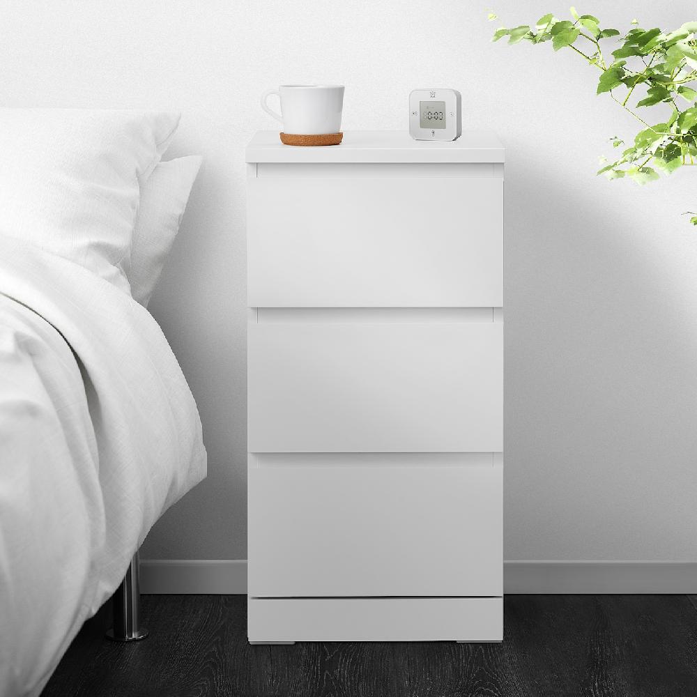 IKEA MALM Kommode mit 3 Schubladen weiß 40x78 cm Tägliche Deals